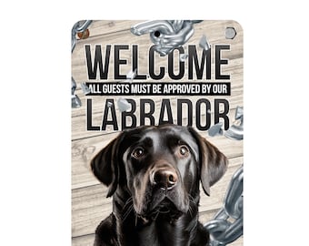 Chocolate Labrador Welcome Sign | Chocolate Labrador Sign