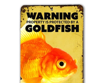 Warning Goldfish Sign | Goldfish Warning Sign | Goldfish Sign