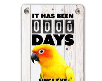 Sun Conure Bite Sign | Sun Conure Parrot Sign