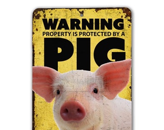 Warning Pig Sign | Pig Warning Sign | Pig Glider Sign