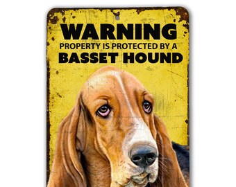 直筆サイン入 HOUND DOG「we are the HOUND DOG」 Basset Hound Sign: Beware of Dog, Vintage Style Aluminum Decor - Etsy