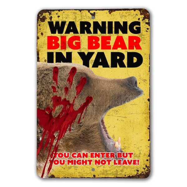 Warning Bear Sign | Bear Warning Sign | Bear Sign