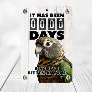 Green Cheek Conure Bite Sign | Green Cheek Conure Parrot Sign
