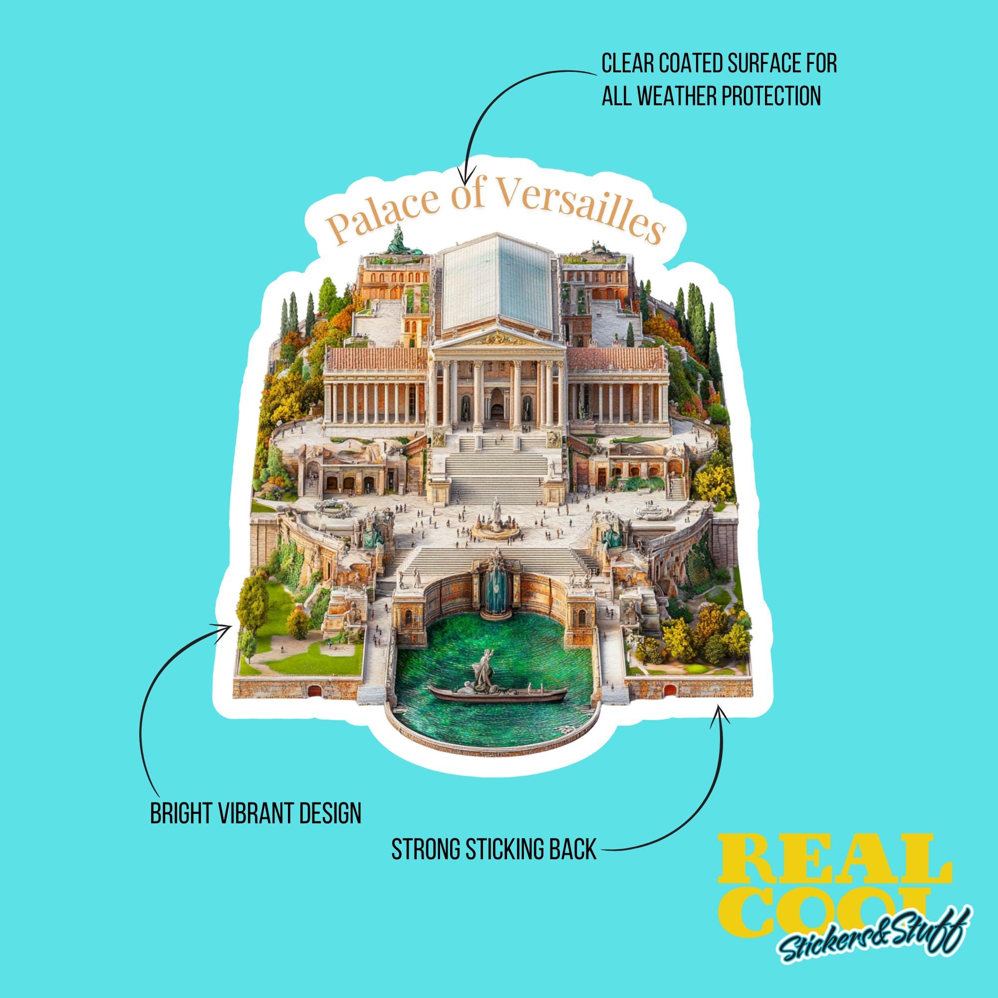 Palace of Versailles Sticker - Elegant French Art Décor, Vintage