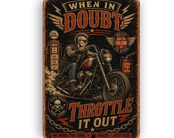 Motorcycle Sign - Biker Sign - Garage Sign