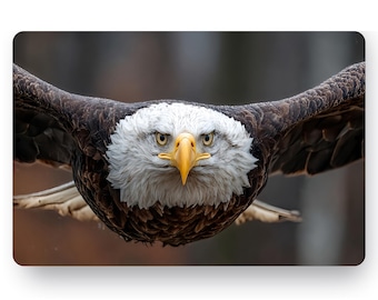 Bald Eagle Metal Print Sign, Eagle Wildlife Wall Art, Rustic Cabin Decor, Patriotic Aluminum Sign, Lodge Wall Hanging