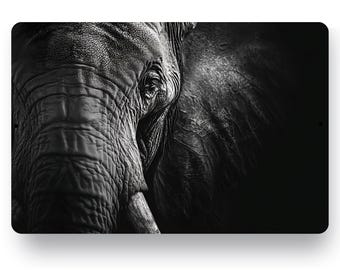 Elephant Metal Print Sign, Safari Wildlife Wall Art, African Elephant Decor, Rustic Cabin Lodge Decor, Elephant Aluminum Sign