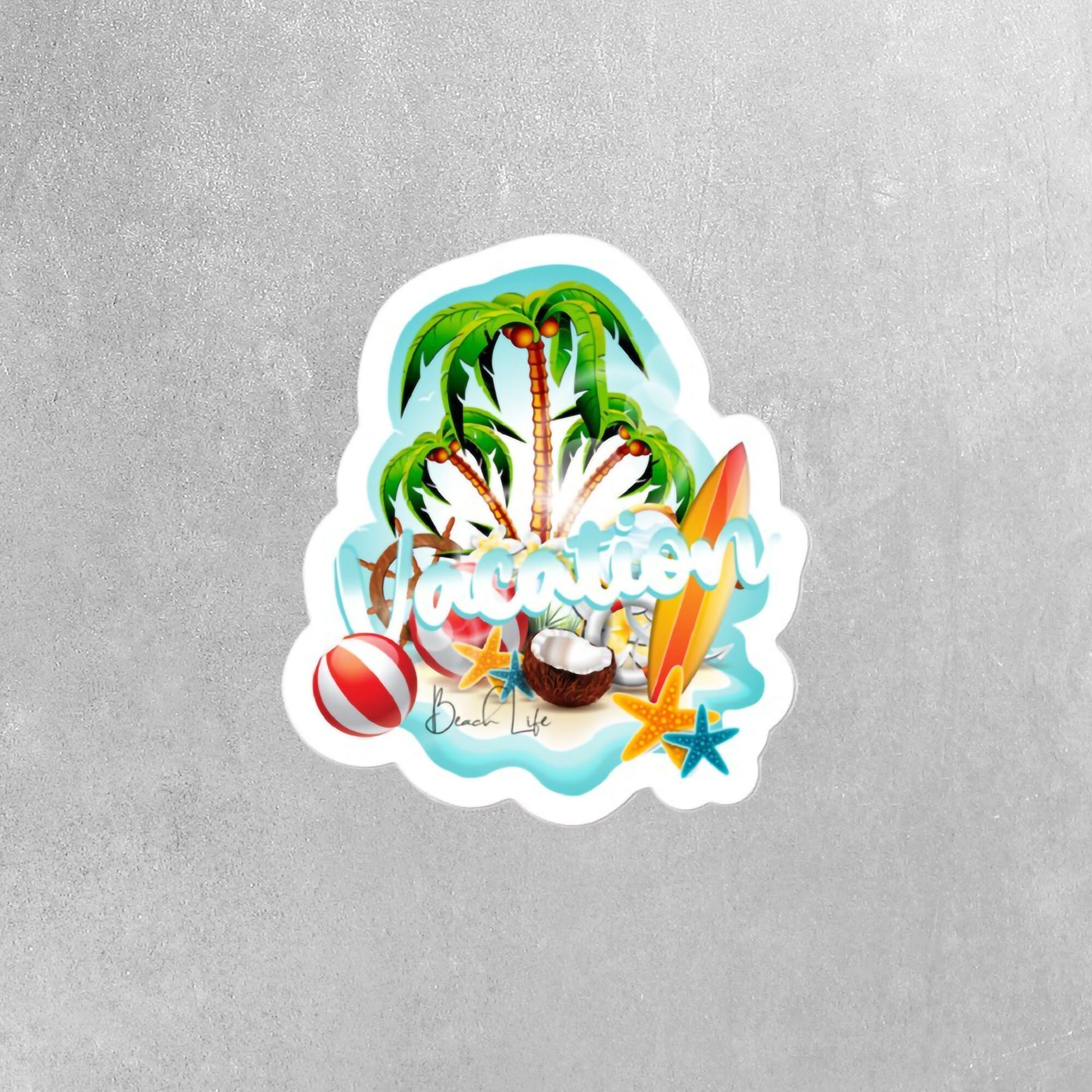 Beach Sticker Beach Life Stickers Beach Decal Vacation Etsy