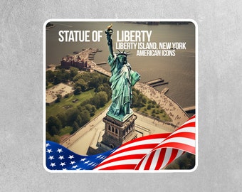 Statue Of Liberty Car Sticker Decal New York Tuning Flag Multicolored R1 By Akacha