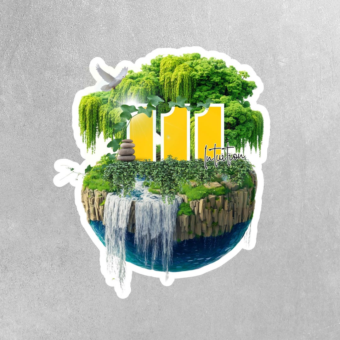 Angel Numbers Sticker - 111 Aura Sticker - Spiritual Decor - Numerology ...