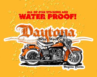 Motorcycle Sticker Daytona Bike Week Sticker Daytona