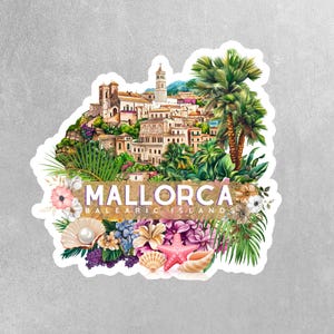 Mallorca Sticker - Balearic Islands Decal, Travel Souvenir, Laptop & Phone Decor, Aesthetic Wall Art, Gift for Travelers