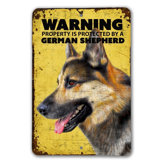 German Shepherd On Board - Car Window Sticker - Beware Dog GSD Warning Security Sign Decal - PERSONALISE! -V07