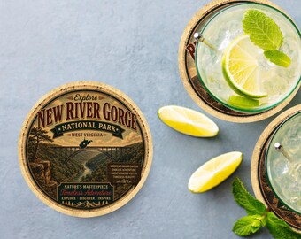 New River Gorge National Park Ceramic Coaster – 4" Round