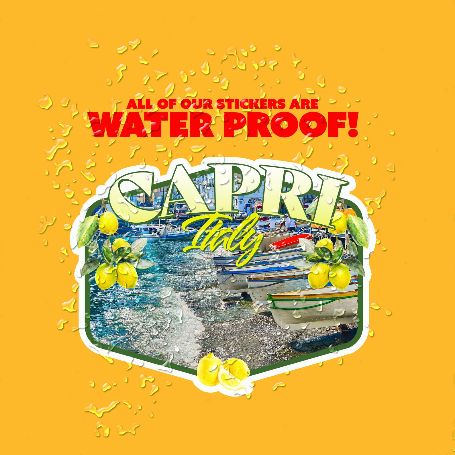 Capri Italy Sticker | Isle of Capri Sticker | Italy Sticker - Etsy