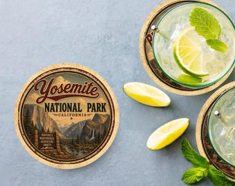 Yosemite National Park Ceramic Coaster – 4" Round
