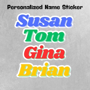 Personalized Name Sticker - Customized Name Sticker - Name Sticker