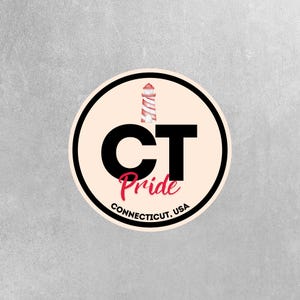 Connecticut Pride Sticker - Connecticut State Abbreviation Decal for Car, Laptop & Water Bottle | Perfect Connecticut Gift Souvenir