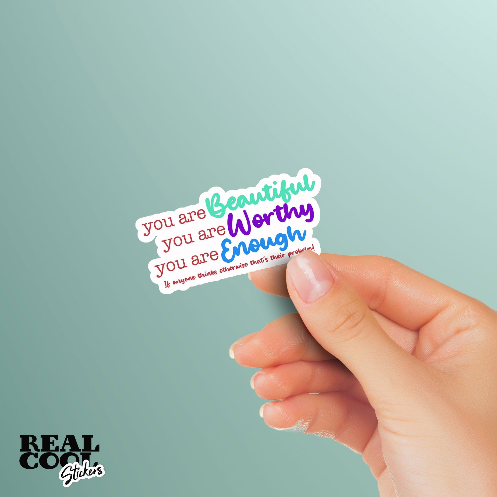 You Are Beautiful Sticker Inspirational and Encouraging Etsy