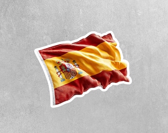 Autocollant Vinyle Iles Canaries – Carte Et Drapeau Espagne – StickersWorld