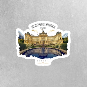 The Habsburg Splendor Vienna Austria Sticker | Vienna Austria Sticker | Vienna Austria Travel Decal | Austria Water Bottle Sticker