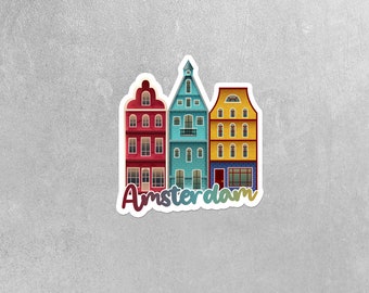Amsterdam Sticker | Amsterdam Buildings Sticker | The Netherlands Sticker | Holland Decal