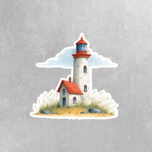 Lighthouse Sticker | Watercolor Lighthouse Sticker | Lighthouse Decal