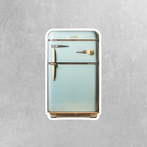 Vintage Refridgerator Sticker - Fridge Sticker - Junk Journal Stickers