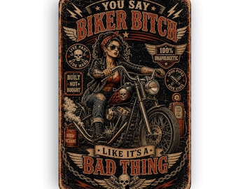 Motorcycle Sign - Biker Sign - Garage Sign - Biker Chicks Sign