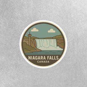 Niagara Falls Sticker | Niagara Falls Travel Decal | Canada Illustration Sticker