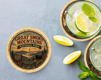 Great Smoky Mountains National Park Ceramic Coaster – 4" Round