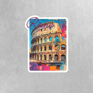 Rome Sticker - Vintage Design Rome Sticker for Travelers & Collectors - Unique Souvenir Gift - Italy Sticker