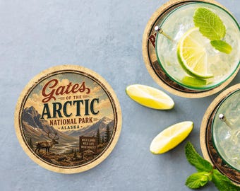 Gates of the Arctic National Park Ceramic Coaster – 4" Round