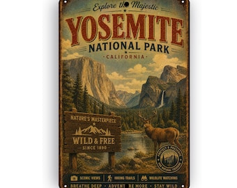 Yosemite National Park Sign - Aluminum Sign - National Park Collection