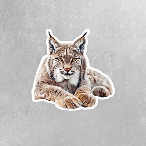 Lynx Sticker Decal for Laptop, Water Bottle & Scrapbook - Durable Vinyl Art, Animal Lover Gift, Wildlife Sticker