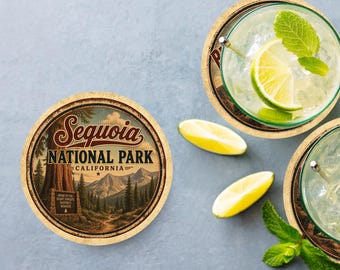 Sequoia National Park Ceramic Coaster – 4" Round