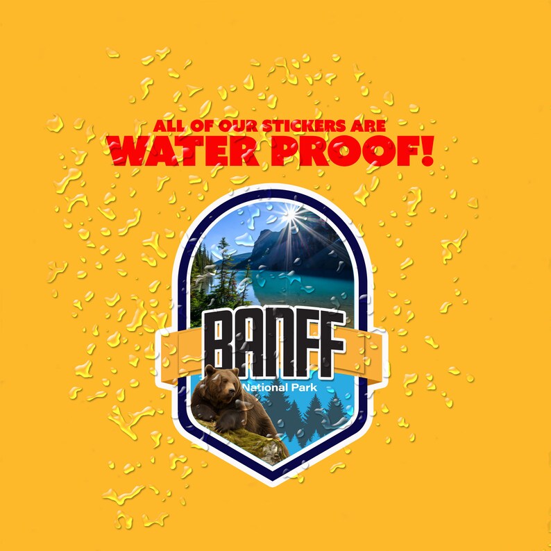 Banff National Park Sticker, Canada Sticker - Travel Stickers ...