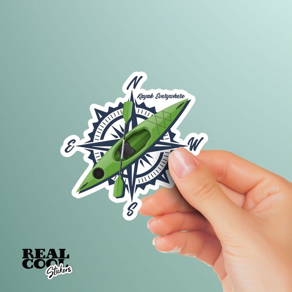Kayak Everywhere Sticker Kayak Decal Kayaking Sticker Kayak Etsy