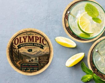 Olympic National Park Ceramic Coaster – 4" Round