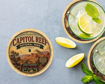 Capitol Reef National Park Ceramic Coaster – 4" Round