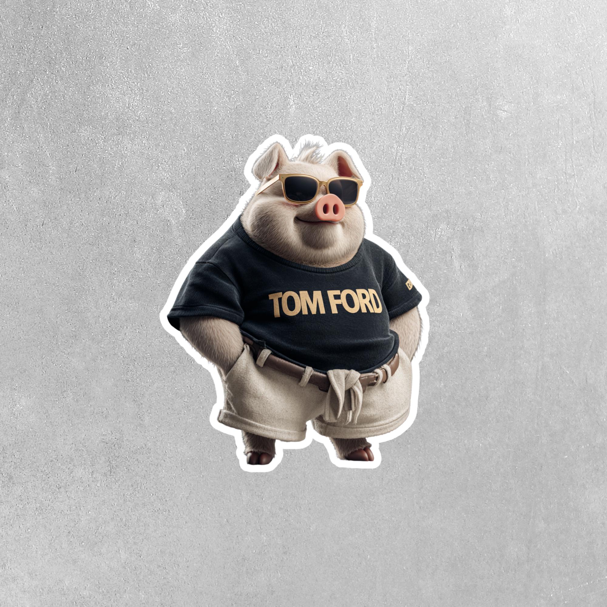 Designer Pig Sticker | Designer Pig Decal | Pig Sticker - Etsy