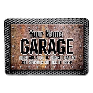 Benutzerdefinierte Name Garage Schild | Aluminium Garagenschilder | Ihr Name Garage Zeichen
