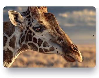 Giraffe Metal Print Sign, Safari Wildlife Wall Art, African Animal Decor, Rustic Cabin Lodge Decor, Giraffe Aluminum Sign