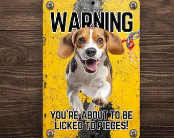Beagle Sign, Property Safety Sign, Dog Security Sign, Dog Patrol Sign ...