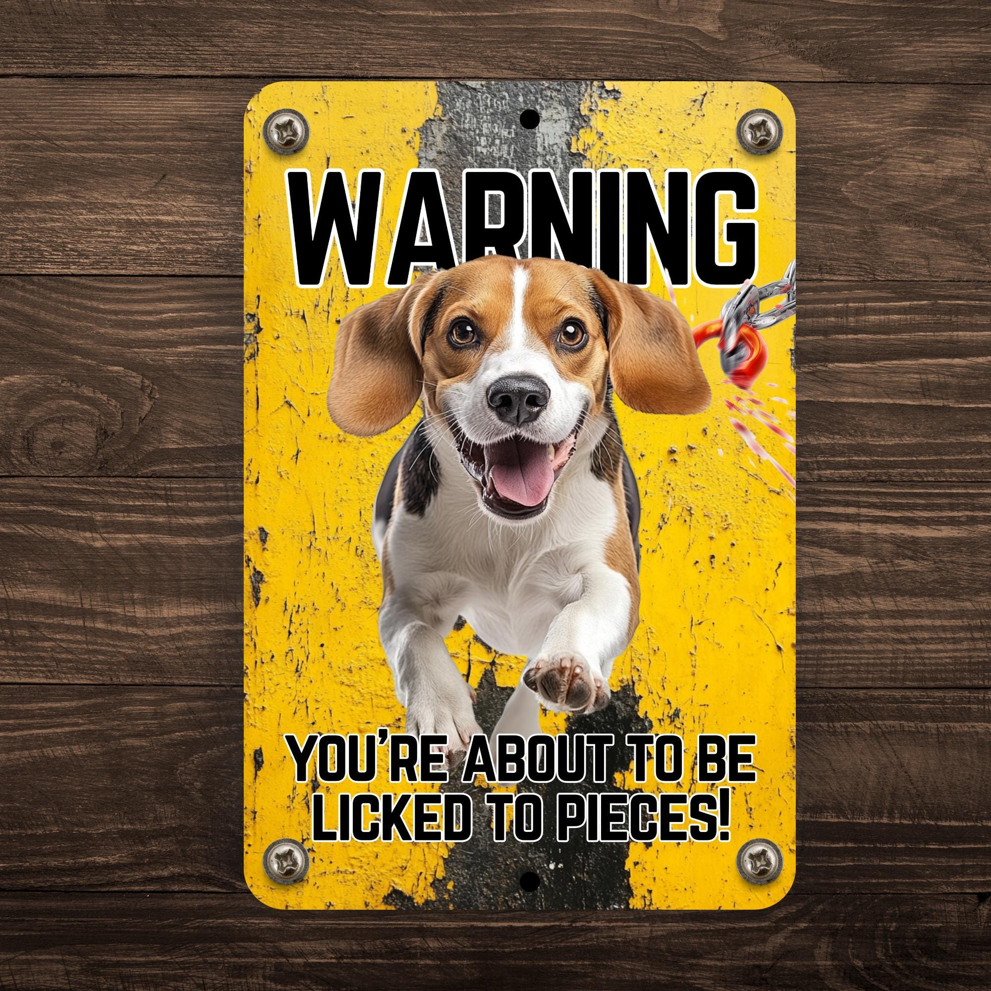 Beagle Warning Sign | Funny Dog Warning Sign | Beagle Sign - Etsy