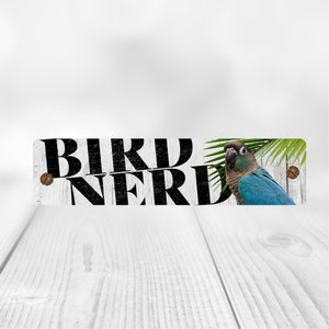 Turquoise Conure Bird Nerd Sign | Turquoise Sign | Conure Street Sign
