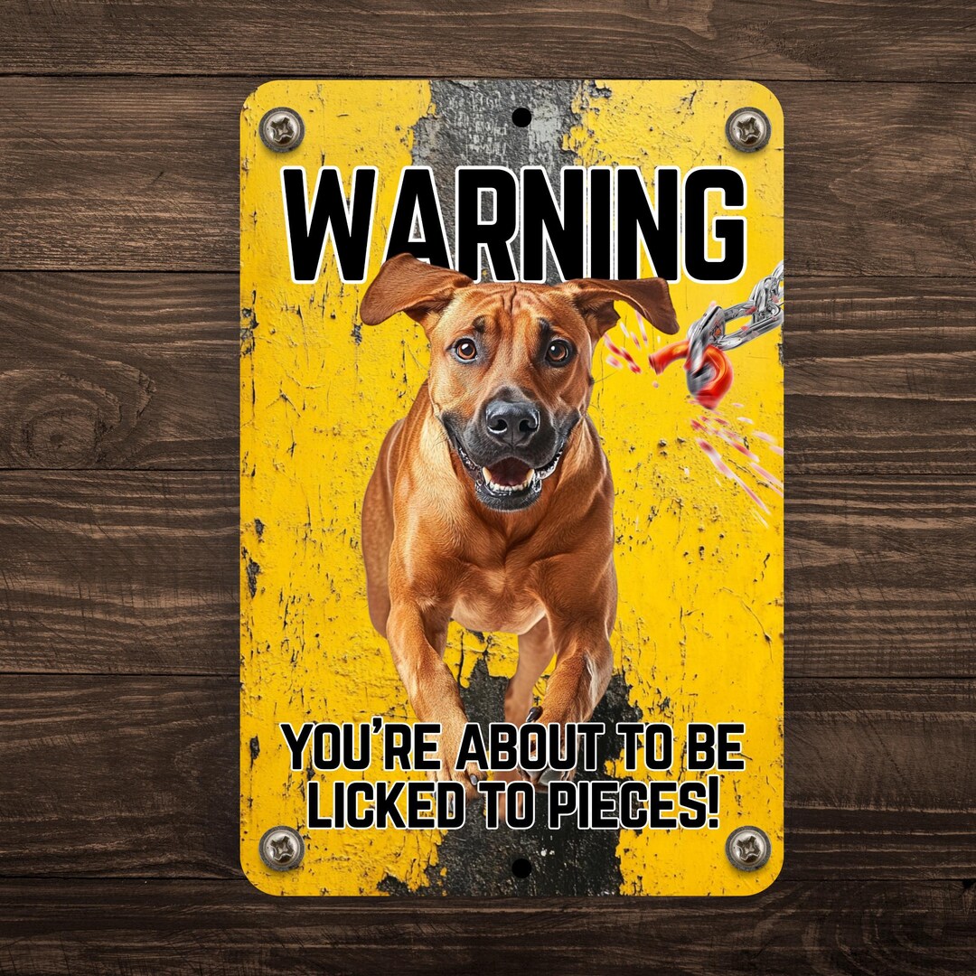 Rhodesian Ridgeback Sign Rhodesian Ridgeback Sign | Funny Dog Warning Sign | Rhodesian Ridgeback ...