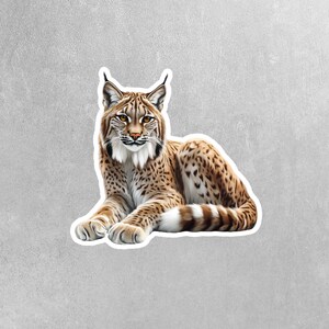 Lynx Sticker Decal for Laptop, Water Bottle & Scrapbook - Durable Vinyl Art, Animal Lover Gift, Wildlife Sticker