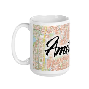 Amsterdam Tasse | Amsterdam City Map Tasse | Amsterdamer Straßenbecher