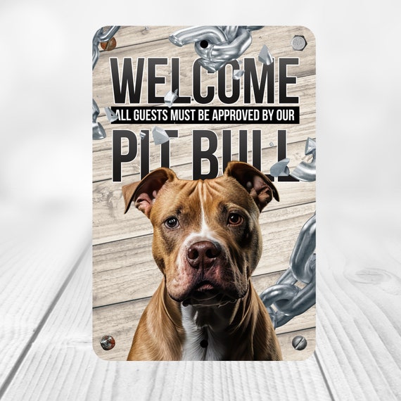 Warnschild Für Pitbull – Alu-Schild Für Garten & Haustür